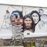 Native Heritage Mural before-after